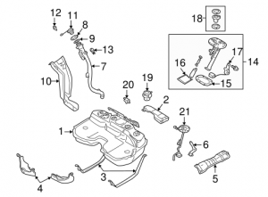 2005 Saab 9-2X Fuel System Components