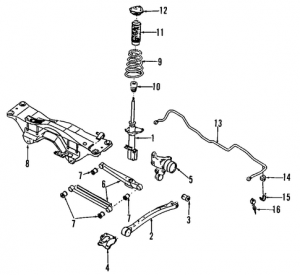 2005 Saab 9-2X Rear Suspension